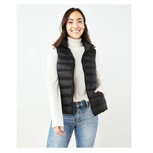 Old Navy Black Sleeveless High Collar Puffer Vest Jacket Size Large